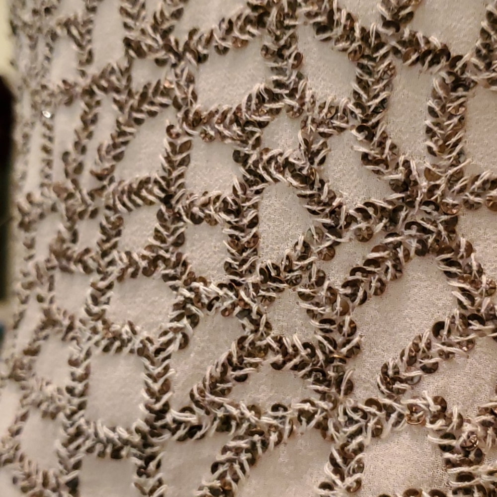 Parker Silk Sequin Animal Print Dress Sz S - Picture 5 of 8